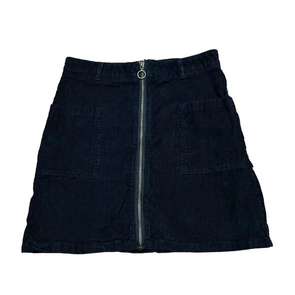 Altard State Black Corduroy Zip Up Skirt size Medium - Picture 1 of 4